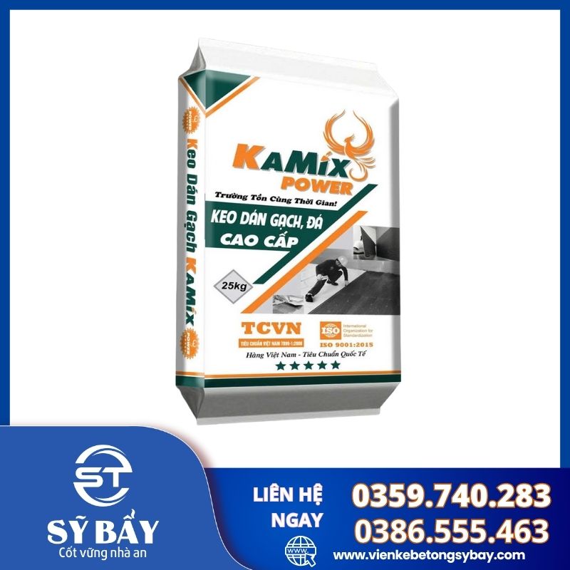 Keo dán gạch ngoại thất Kamix