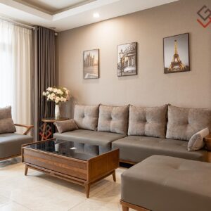Bộ bàn ghế sofa gỗ sồi cao cấp tinh tế LG-SG236