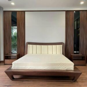 Giường ngủ gỗ óc chó - Mẫu 01